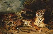 Eugene Delacroix, A Young Tiger Playing with its Mother